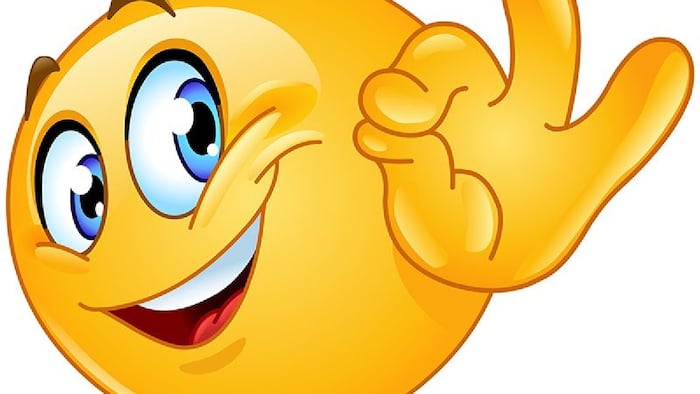 Emoticon showing ok sign