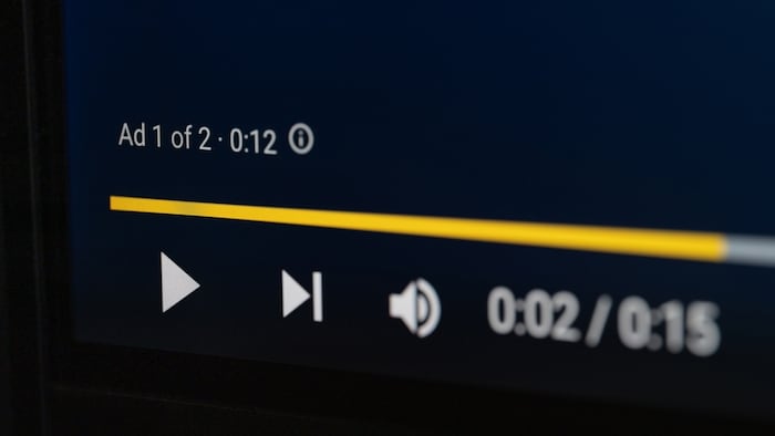 YouTube screen