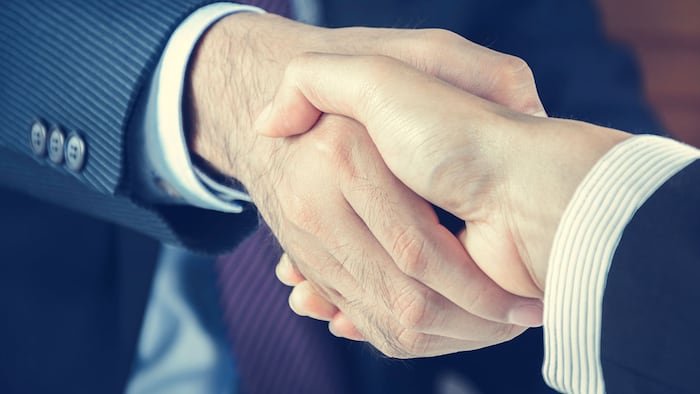 Handshake of businessmen