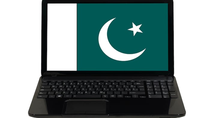 Notebook Computer With National Flag Of Pakistan