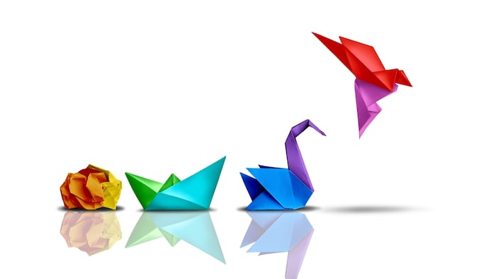 Transformation origami figures