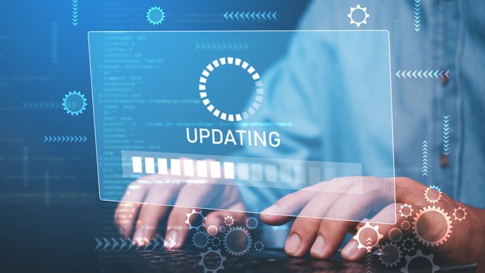 Updating on computer screen