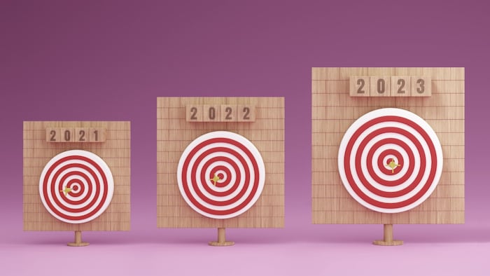 Target growing from 2021 to 2023